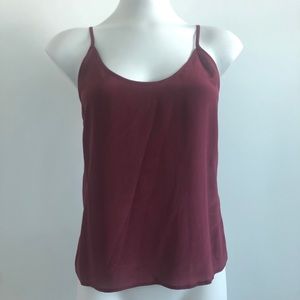 Adam Lippes | 💯% Silk tank | Burgundy | 2